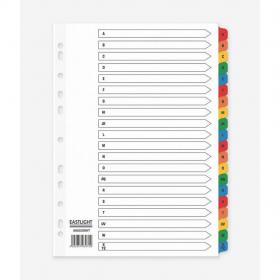 ValueX Index A-Z A4 Card White 150gsm with Coloured Mylar Tabs - 80022DENT 85128PG