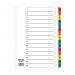 ValueX Index 1-15 A4 Card White with Coloured Mylar Tabs - 80024DENT 85135PG