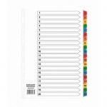 ValueX Index 1-20 A4 Card White 150gsm with Coloured Mylar Tabs - 80025DENT 85142PG