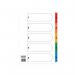 ValueX Index 1-5 A4 Card White with Coloured Mylar Tabs - 80042DENT 85149PG