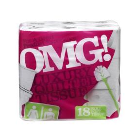 OMG Toilet Roll 2 Ply White (Pack 18) 85166CP