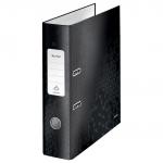Leitz 180 WOW Lever Arch File Laminated Paper on Board A4 80mm Spine Width Black (Pack 10) 10050095 85772AC