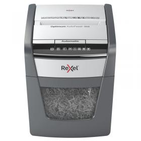 Rexel Optimum AutoFeed Plus 50X Cross Cut Shredder 20 Litre 50 Sheet Automatic/6 Sheet Manual Black 2020050X 85786AC