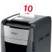 Rexel Optimum AutoFeed Plus 600M Micro Cut Shredder 110 Litre 600 Sheet Automatic10 Sheet Manual Black 2020600M 85849AC