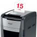 Rexel Optimum AutoFeed Plus 600X Cross Cut Shredder 110 Litre 600 Sheet Automatic15 Sheet Manual Black 2020600X 85856AC