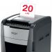 Rexel Optimum AutoFeed Plus 750X Cross Cut Shredder 140 Litre 750 Sheet Automatic20 Sheet Manual Black 2020750X 85870AC