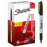 Sharpie Permanent Marker Fine Tip 0.9mm Line Black (Pack 24) 2077128 86559NR