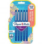 Paper Mate Flair Fibre Tip Pen Medium Point 0.7mm Blue (Pack 5) 2028647 86573NR