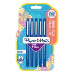 Paper Mate Flair Fibre Tip Pen Medium Point 0.7mm Blue (Pack 5) 2028647 86573NR
