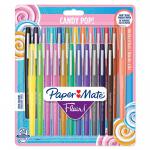 Paper Mate Flair Fibre Tip Pen Medium Point 0.7mm Candy Pop Assorted Colours (Pack 24) 1985617 86580NR