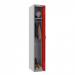 Phoenix PL Series 1 Column 1 Door Personal Locker Grey Body Red Door with Electronic Lock PL1130GRE 