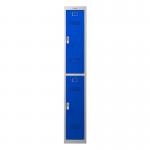 Phoenix PL Series 1 Column 2 Door Personal Locker Grey Body Blue Doors with Electronic Locks PL1230GBE 87287PH