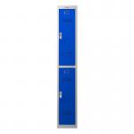 Phoenix PL Series 1 Column 2 Door Personal Locker Grey Body Blue Doors with Electronic Locks PL1230GBE 87287PH