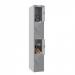 Phoenix PL Series 1 Column 4 Door Personal locker in Grey with Electronic Locks PL1430GGE 