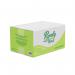The image shows a pack of Blake & White Hand Towels, with a Purely Kind label on the packaging. The towels are V fold and made of 2-ply white material, with plastic-free packaging. The pack contains 4000 towels, and the brand name and product information are printed on the package.