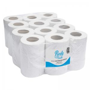 ValueX Mini Centrefeed Roll 2 Ply 60m White Pack 12 PS1204 87767TC