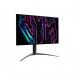 The picture shows a sleek and modern Acer Predator X27U 27 inch monitor. The display features stunning 2560 x 1440 pixel resolution and utilizes OLED technology for vivid colors and deep blacks. It also includes AMD FreeSync for smooth gaming, as well as HDMI, DisplayPort, USB-C, and USB-A connectivity options. This monitor is specifically designed for gaming and has a dynamic and immersive appearance.