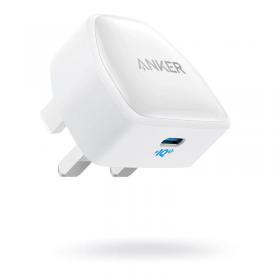 Anker PowerPort III Nano USB-C 20W UK Fast Charger for iPhone White 8ANA2633V22