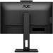 AOC 24P3CW 23.8 Inch 1920 x 1080 Pixels Full HD IPS Panel 75Hz Refresh Rate HDMI DisplayPort USB-C Built-in Webcam Monitor 8AO24P3CW