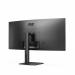 AOC V5 34 Inch 3440 x 1440 Pixels Wide Quad HD VA Panel FreeSync HDMI DisplayPort USB-C Curved Monitor 8AOCU34V5CBK