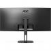 AOC V5 34 Inch 3440 x 1440 Pixels Wide Quad HD VA Panel FreeSync HDMI DisplayPort USB-C Curved Monitor 8AOCU34V5CBK