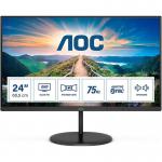 AOC V4 Q24V4EA 23.8 Inch 2560 x 1440 Pixels 2K Ultra HD Resolution 75Hz Refresh Rate 4ms Response Time HDMI DisplayPort LED Monitor 8AOQ24V4EA