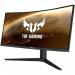 In the picture, there are two ASUS TUF Gaming VG34VQL1B monitors side by side. They have a sleek and modern design with thin black bezels. The screens are large, measuring 34 inches diagonally, and have a resolution of 3440 x 1440 pixels, providing a wide quad HD display. The VA panel offers vibrant colors and a high contrast ratio. The monitors are also equipped with HDR10 technology, ensuring a more immersive and lifelike viewing experience. The screens are curved, providing a more immersive viewing experience. The monitors have multiple ports, including HDMI, DisplayPort, and USB, allowing for easy connectivity to various devices. The monitors also have FreeSync Premium technology, ensuring a smooth and tear-free gaming experience. Overall, the picture showcases high-quality and advanced features of the ASUS TUF Gaming monitors.