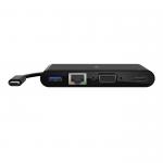 Belkin USB-C 4K HDMI VGA USB A Gigabit Multimedia Adapter Black 8BEAVC005BTBK