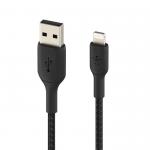 Belkin BoostCharge 1m Black Braided Lightning to USB-A Cable 8BECAA002BT1MBK