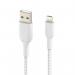 Belkin BoostCharge 3m White Braided USB-A to Lightning Cable 8BECAA002BT3MWH