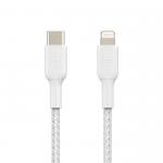 Belkin BoostCharge 1m White Braided Lightning to USB-C Cable 8BECAA004BT1MWH