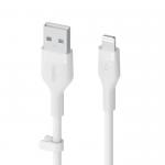 Belkin BoostCharge 2m White Silicon USB-A to Lightning Cable 8BECAA008BT2MWH