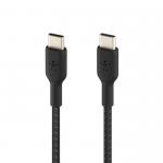 Belkin 1m BoostCharge Black Braided USB-C to USB-C Cable 8BECAB004BT1MBK