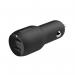 Belkin BoostCharge 24W Dual USB-A Car Charger 8BECCB001BTBK