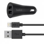 Belkin Dual USB Car Charger Black 8BEF8M930BTBLK