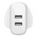 Belkin Dual USB A Wall Charger 12W White 8BEWCB002MYWH
