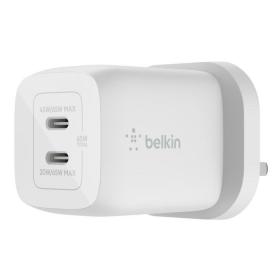 Belkin BOOST CHARGE PRO 65W Power Delivery PPS Universal Dual USB-C GaN Charger White 8BEWCH013MYWH