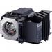 The Canon Projector Lamps image features a sleek black lamp with the brand name prominently displayed. The WUX6000 model is shown with its unique design and 8CA9963B001 code for easy replacement.