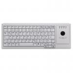 Cherry G84 4400 USB QWERTZ German Layout Compact Keyboard with Trackball Grey 8CHG844400LUBDE0