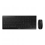 Cherry Stream Wireless Desktop Combo QWERTY English UK Keyboard and 6 Button 2400 DPI Mouse Black 8CHJD8500GB2