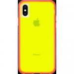 iPhone XS Tough Clear Neon Skin Case