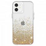 Case Mate Twinkle Ombre Gold iPhone 12 Mini Phone Case Micropel Antimicrobial Protection Drop Proof Dust Resistant Scratch Resistant 8CM043792