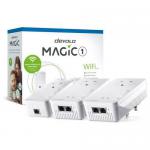 Devolo Magic 1 WiFi 2 1 3 Home WiFi Kit 3 x Plugs 2 x LAN Connection Integrated Socket Up to 1200 Mbps 8DEV8369