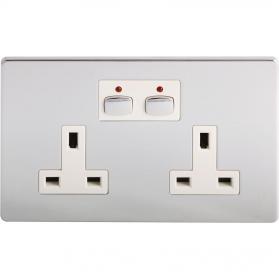 EnerGenie Mi Home Style Double Socket Outlets Chrome 8ENMIHO022