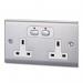 EnerGenie MiHome Smart 6MM 2 Gang Power Socket Steel 8ENMIHO059