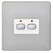 EnerGenie MiHome Smart Brushed Steel 2 Gang Light Switch 8ENMIHO073