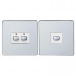 EnerGenie MiHome Smart Polished Chrome 2 Gang Light Switch 8ENMIHO092