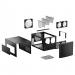 Fractal Design NODE 304 Mini-ITX Cube Black PC Case 8FR10070671