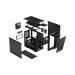 Fractal Design Meshify 2 ITX Nano Black TG Dark PC Case 8FR10361738