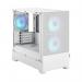 Fractal Pop Mini Air RGB MicroATX White Tempered Glass Clear Tint PC Case 8FR10362420